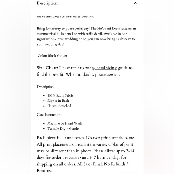 ❌❌ SOLD 〽️ ❌❌Lexbreezy Hawaii 🌺 Ho’onani Dress NWT - Picture 4 of 16